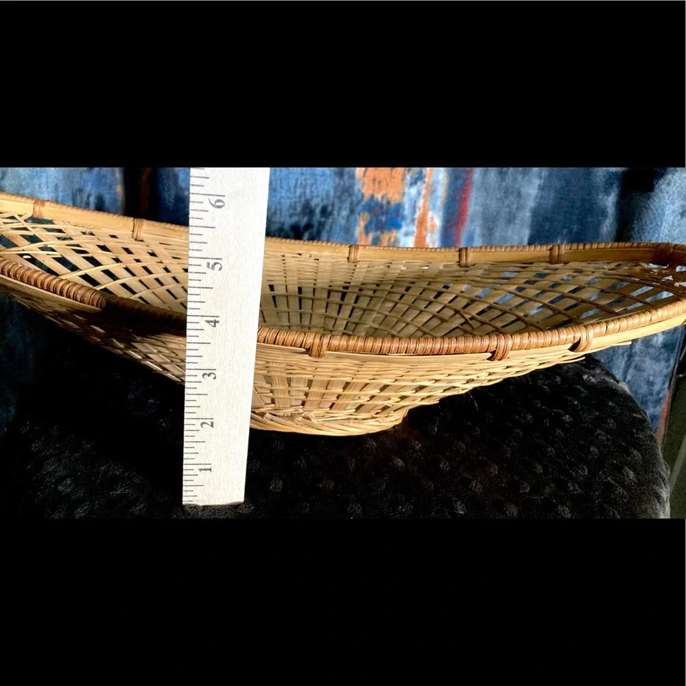 Vintage Hand Woven Basket | Unique Shape | Fall Decor | Thanksgiving | Bohemian